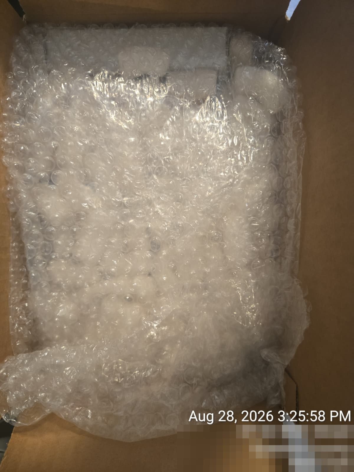 Bubble-wrapped for the trip
